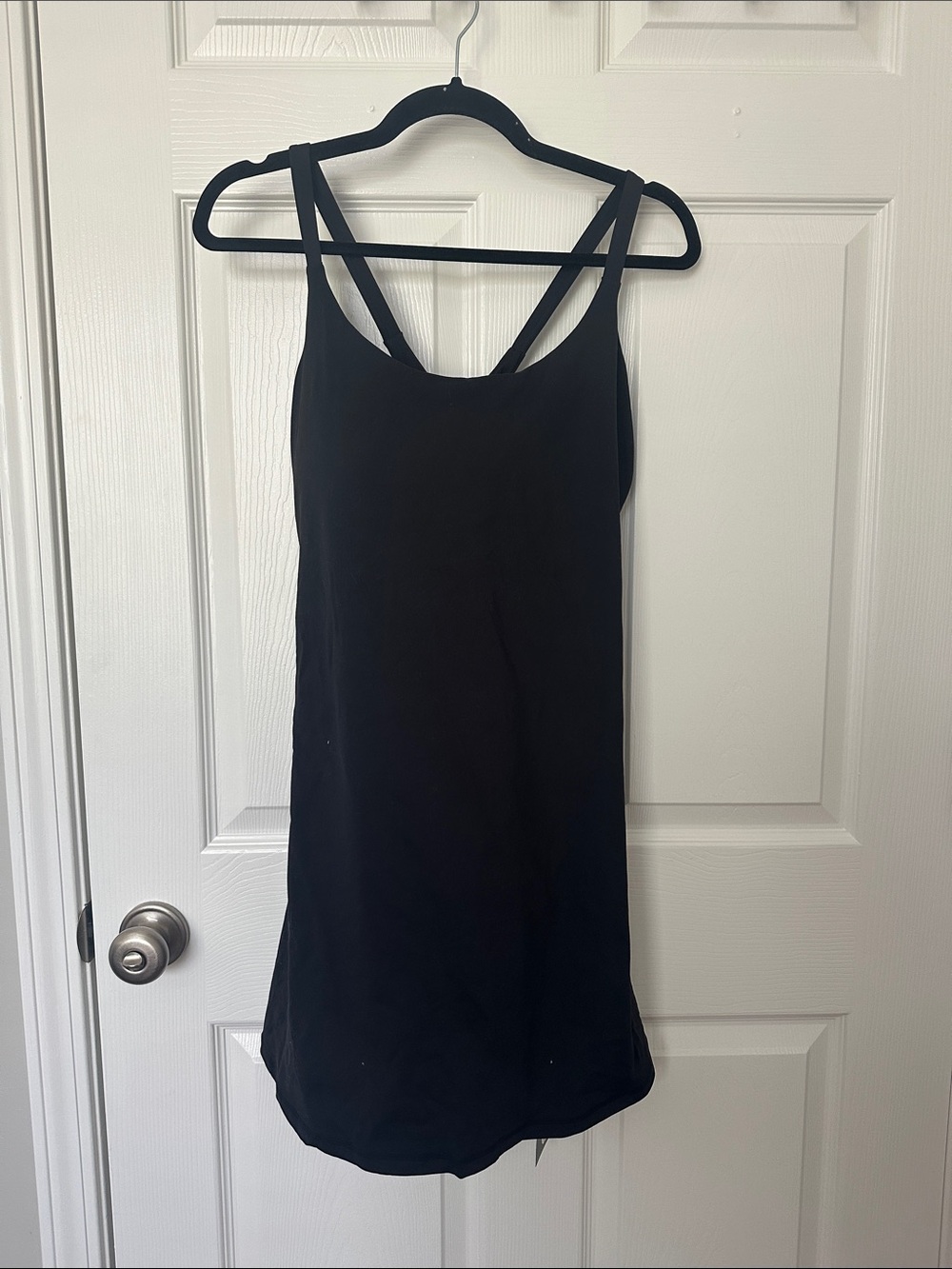 Halara Black Double-Strap Women's athletic romper dress